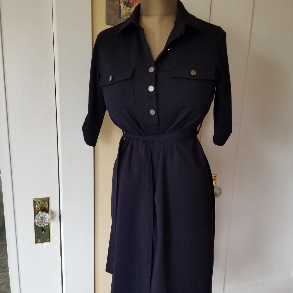 Navy Blue Shelby & Palmer Dress 6 Belted Cute